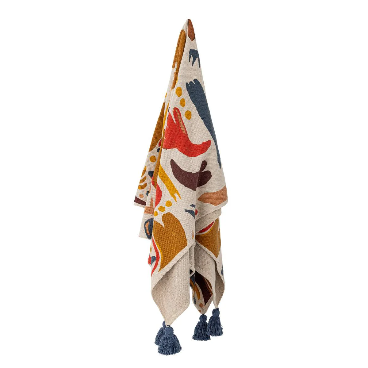 Bloomingville Horus Orange Recycled Cotton Throw - Image 2