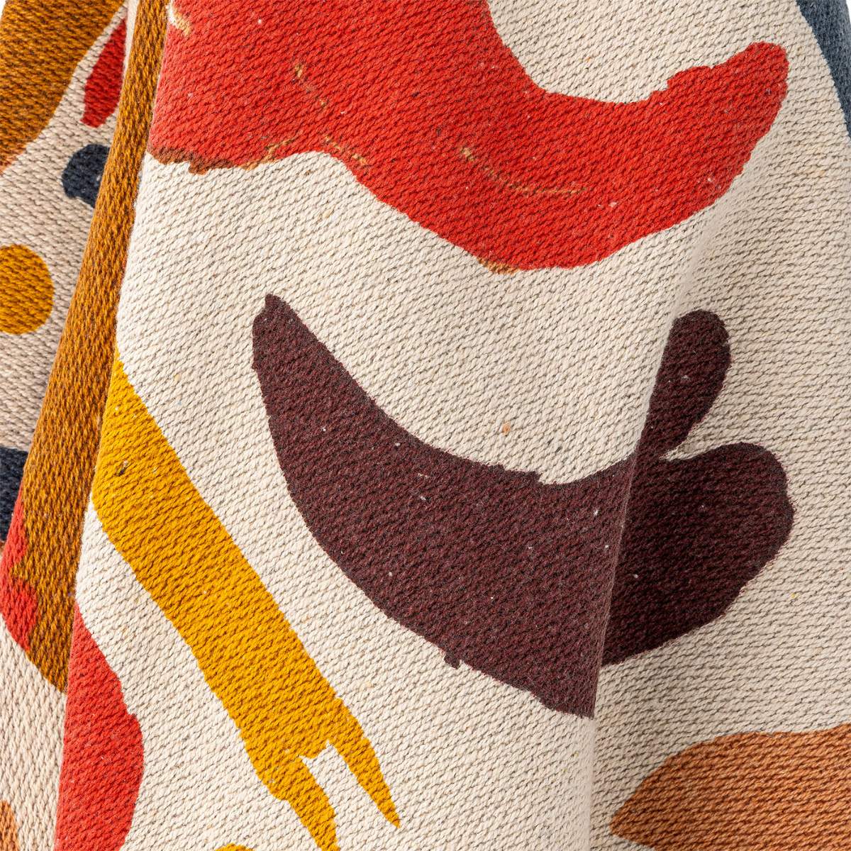 Bloomingville Horus Orange Recycled Cotton Throw - Image 3