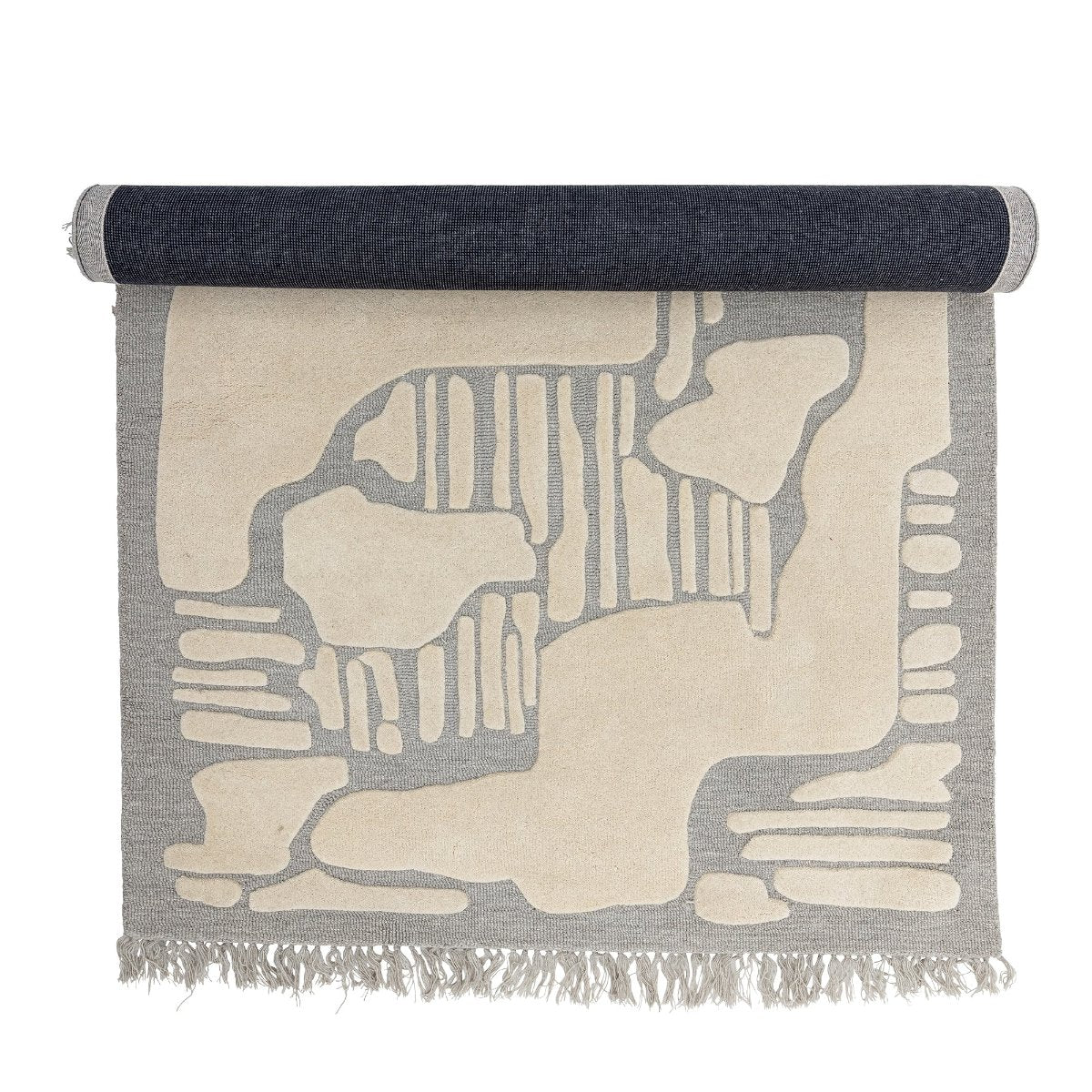 Bloomingville Napoli Grey Wool Rug