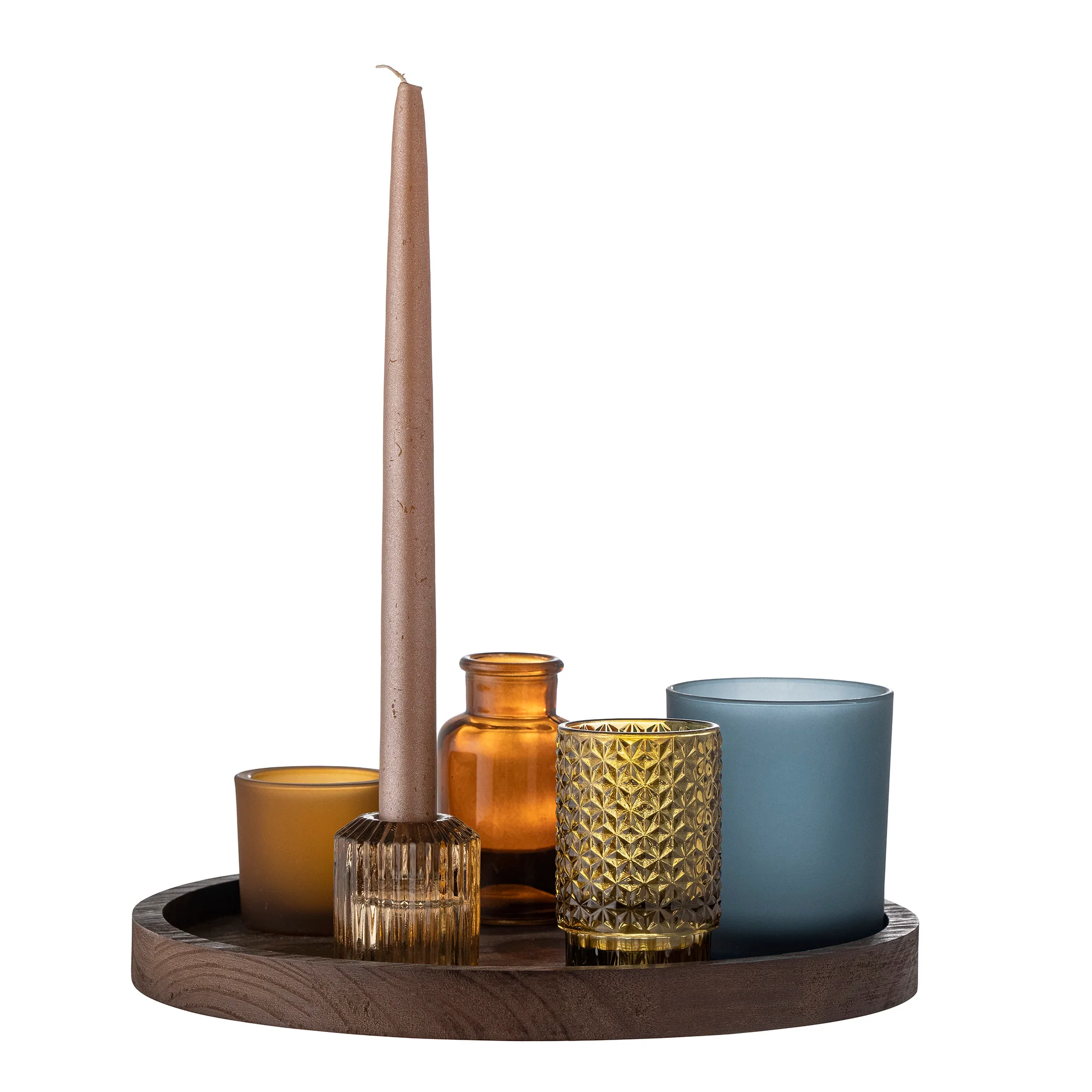 Bloomingville Sanga Votive Tray Set - Brown Glass - Image 5