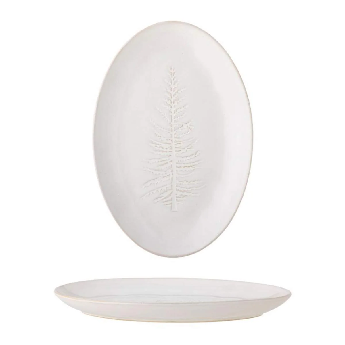 Bloomingville Winter Serving Plate, Nature, Stoneware