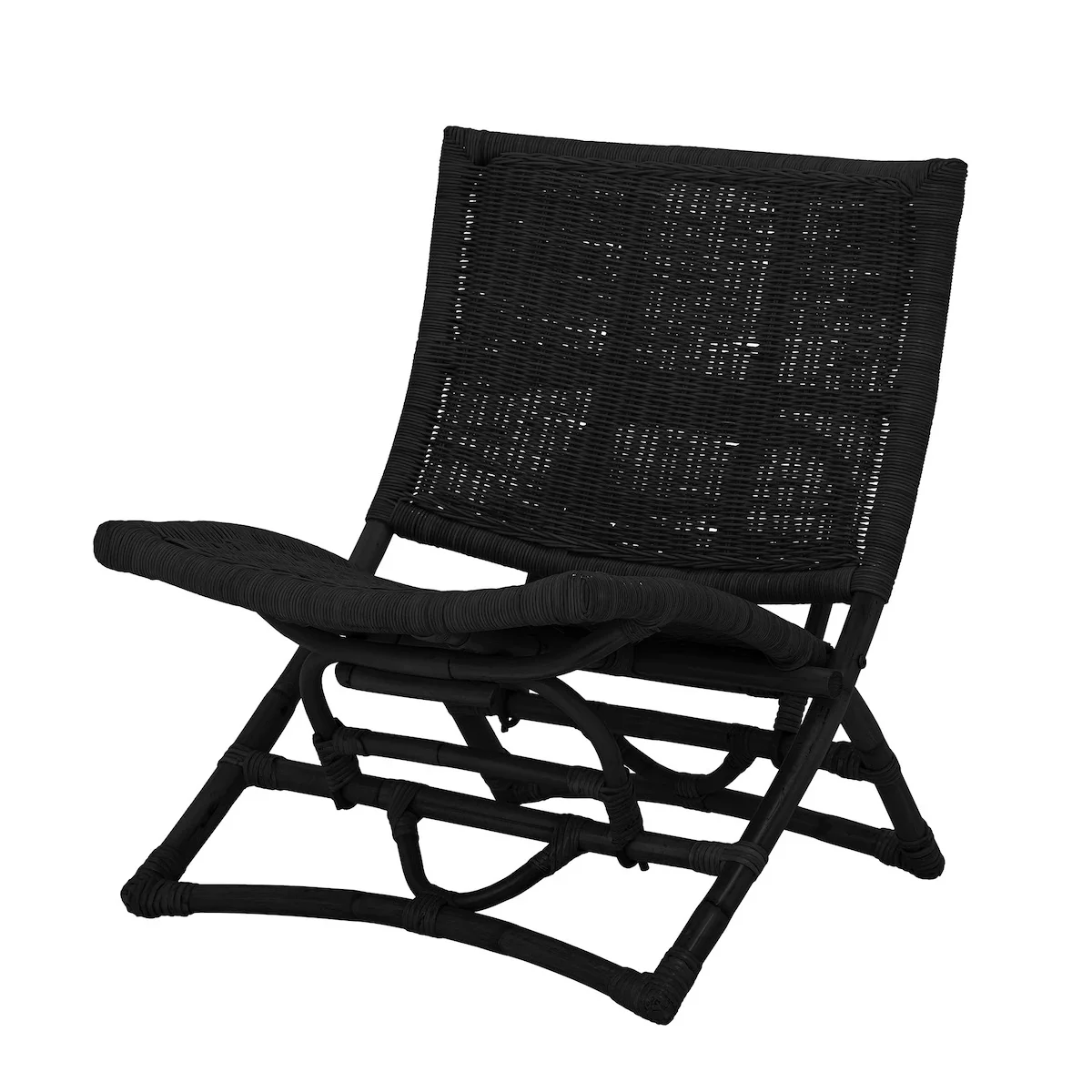 Bloomingville Baz Black Rattan Lounge Chair - Image 4