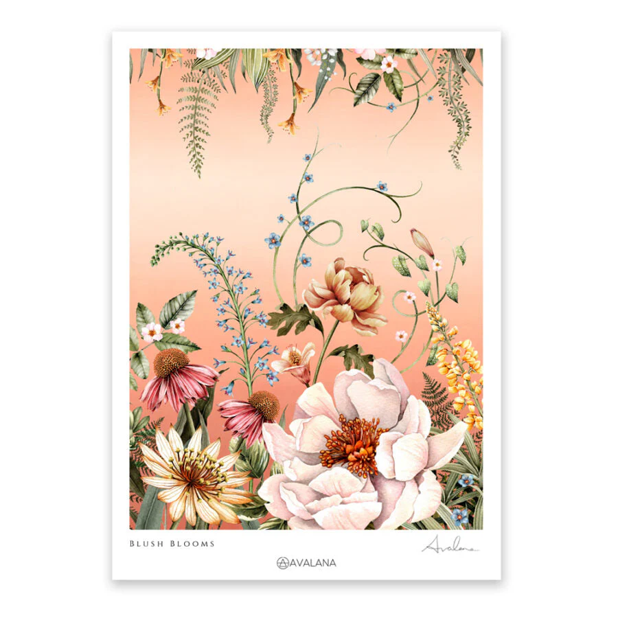 Avalana Blush Blooms Art Print