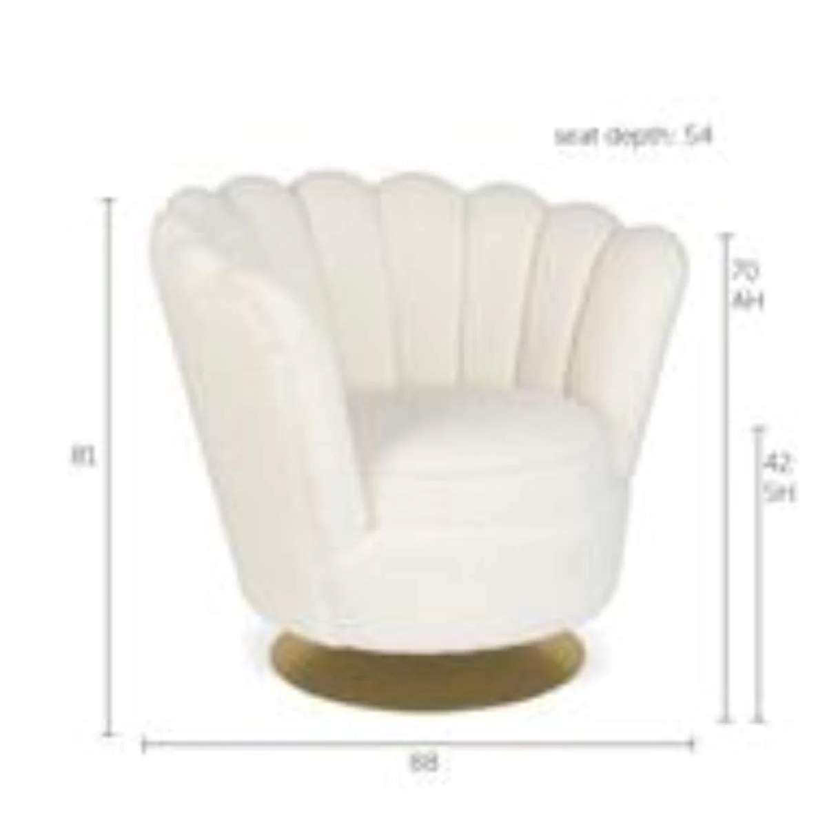 Bold Monkey Mother Of All Shells Lounge Chair Teddy Natural - Image 11