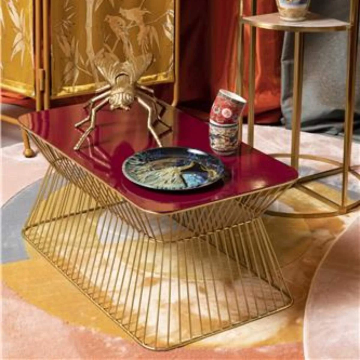 Bold Monkey No Offence Coffee Table Wine Red - Image 10