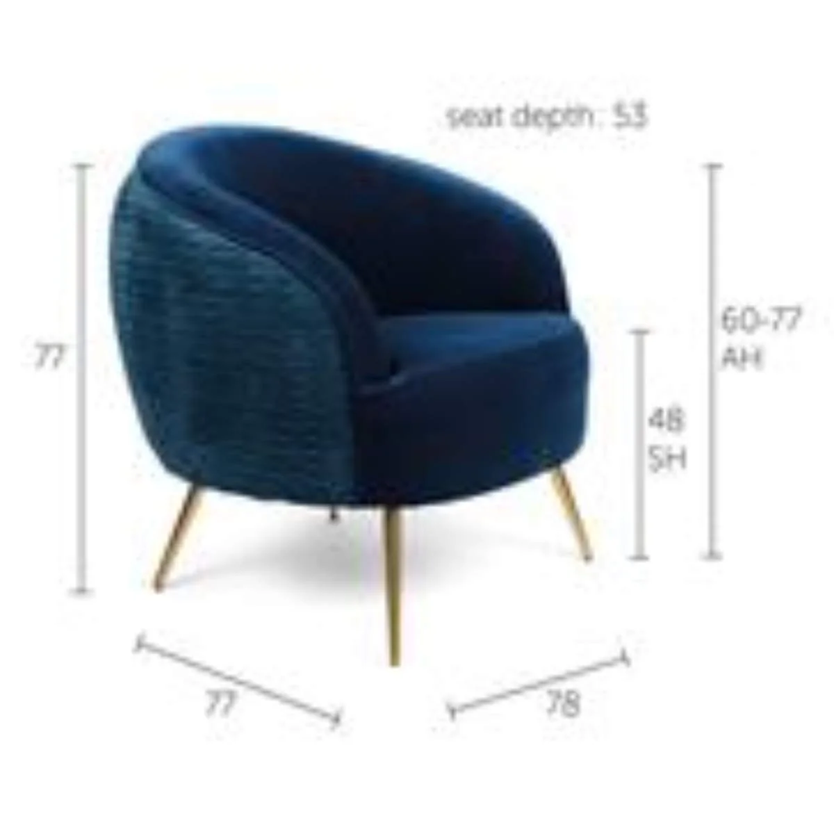 Bold Monkey So Curvy Lounge Chair Orange - Image 12