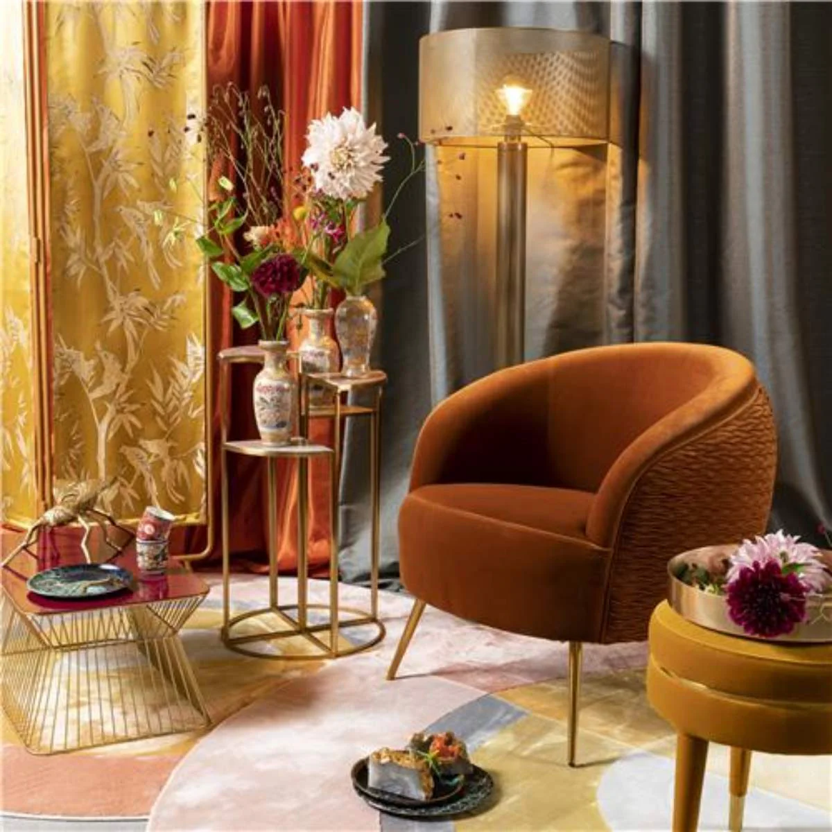 Bold Monkey So Curvy Lounge Chair Orange - Image 13