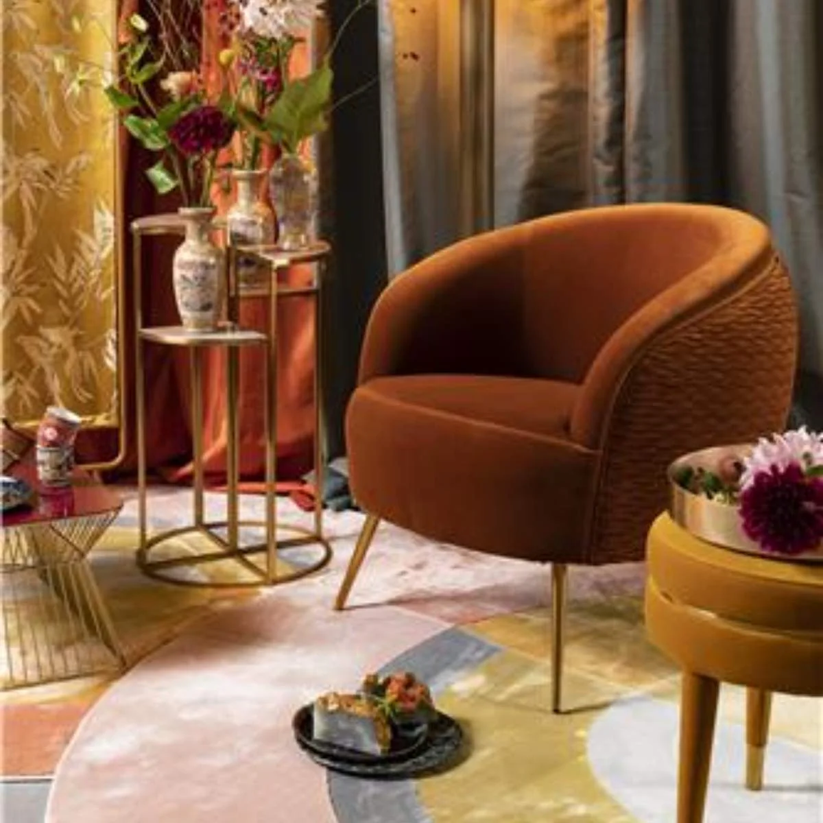 Bold Monkey So Curvy Lounge Chair Orange - Image 14