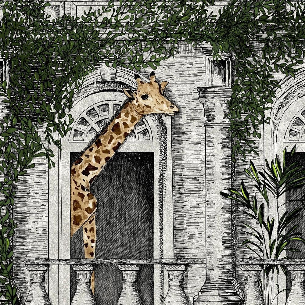 Brand McKenzie Animal Architecture Green Wallpaper