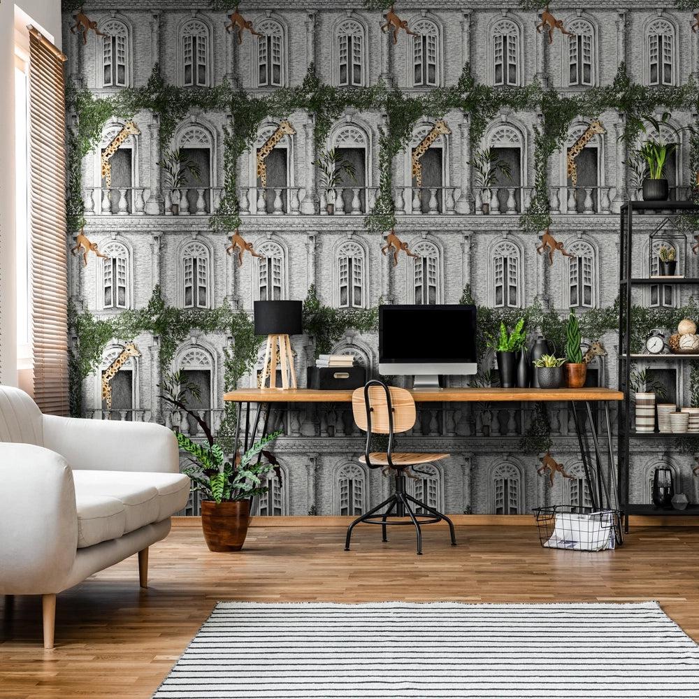 Brand McKenzie Animal Architecture Green Wallpaper - Image 2