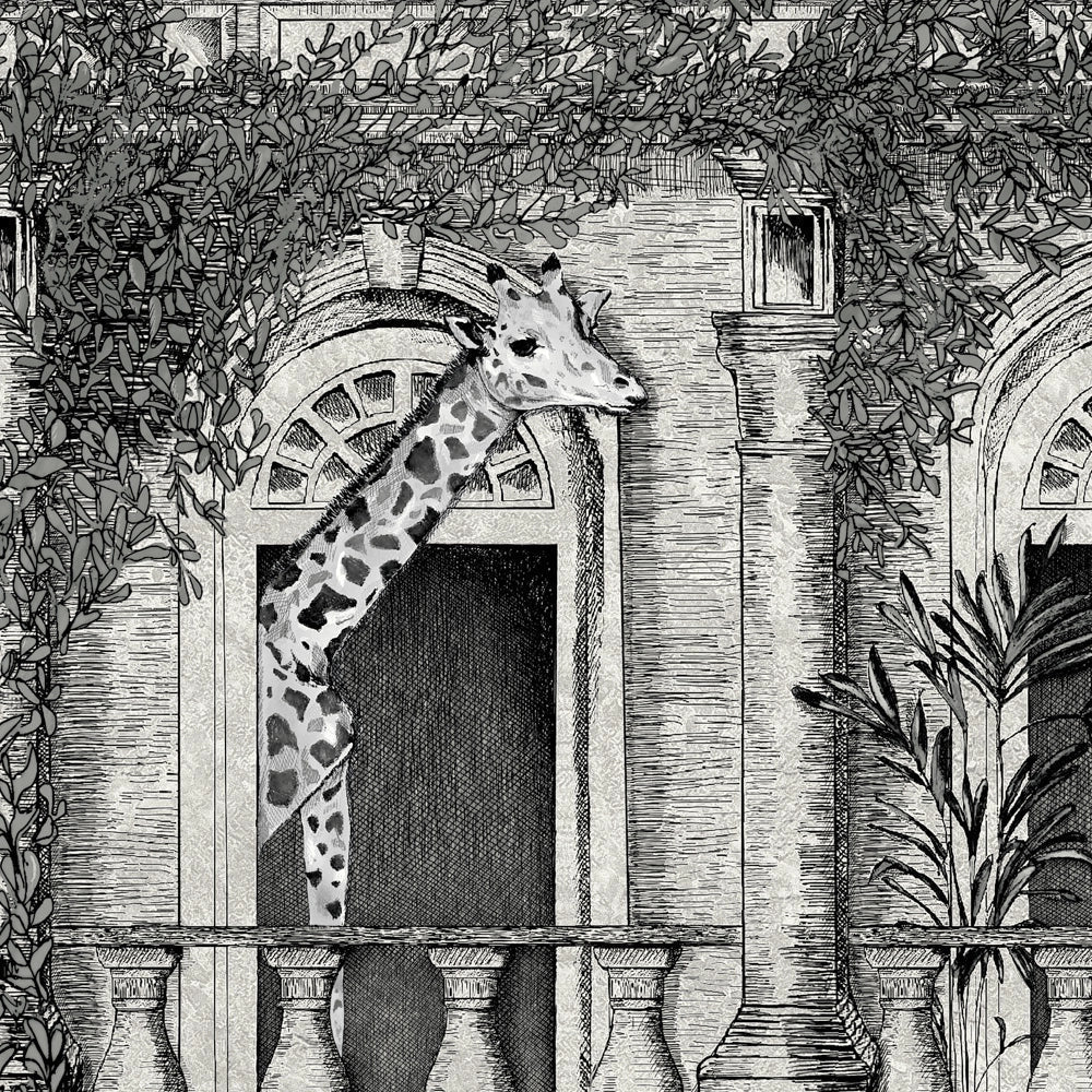 Brand McKenzie Animal Architecture Grey Wallpaper