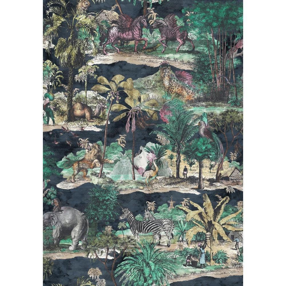 Brand McKenzie Animal Islands Midnight Blue Wallpaper - Image 3