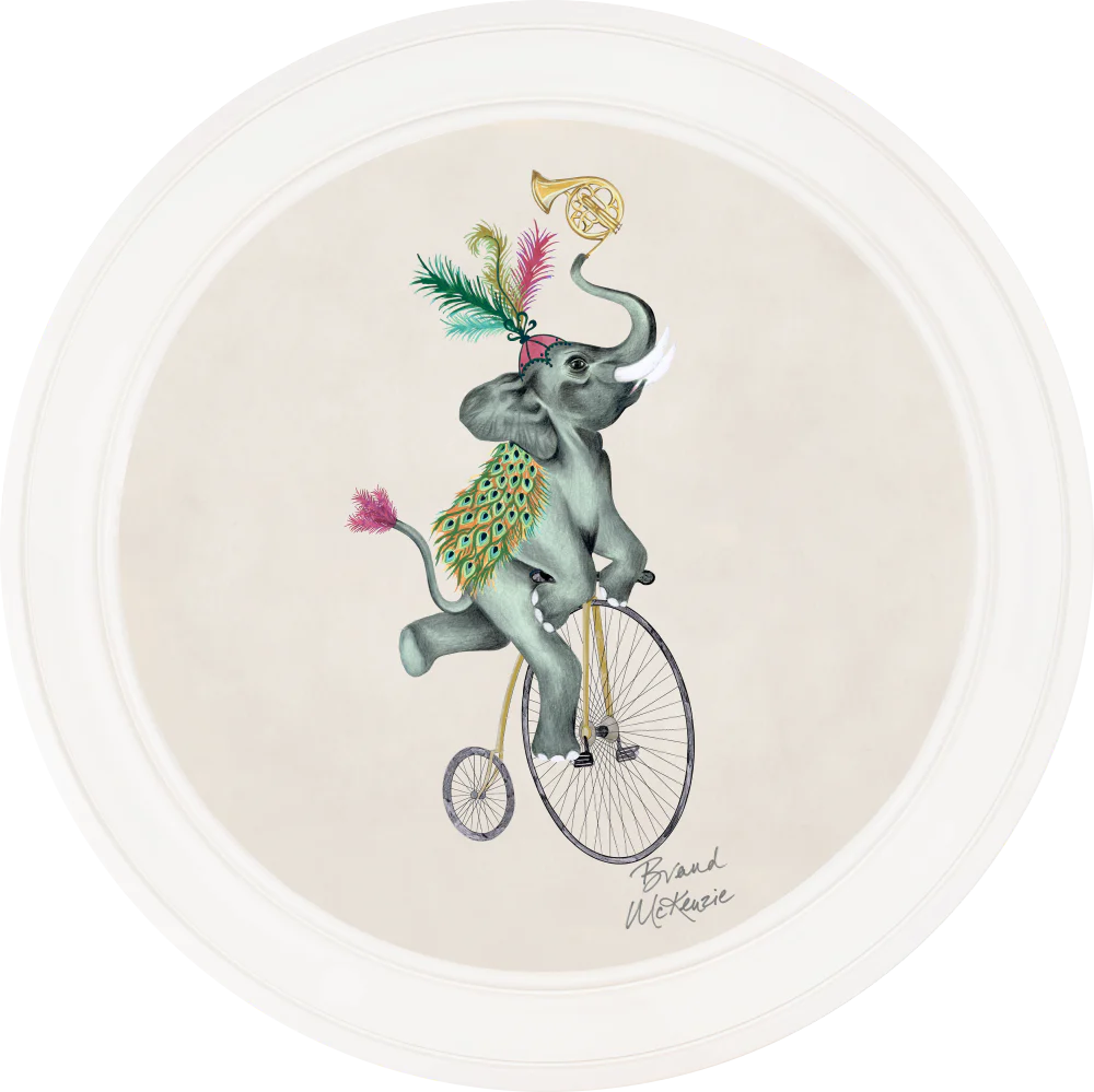 Brand McKenzie Balancing Act Elliot Framed Round Art Print with Chalk White Background - Image 10