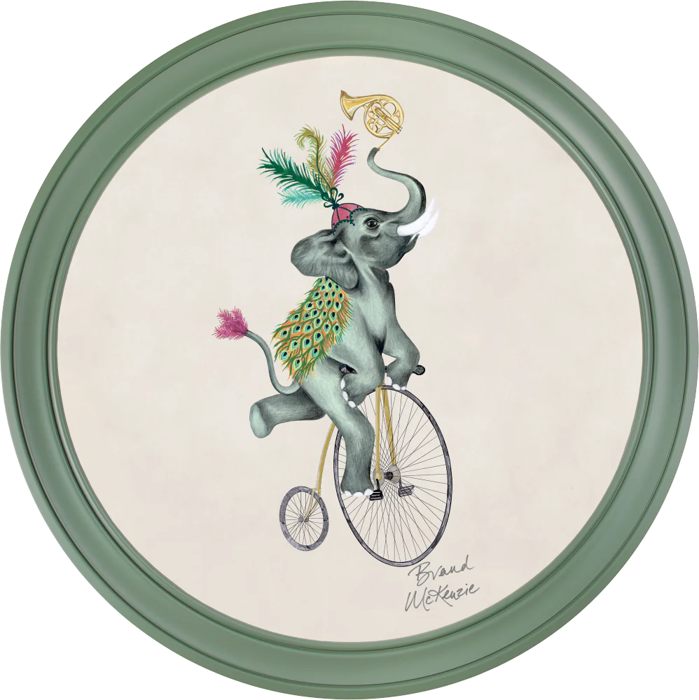 Brand McKenzie Balancing Act Elliot Framed Round Art Print with Chalk White Background - Image 11