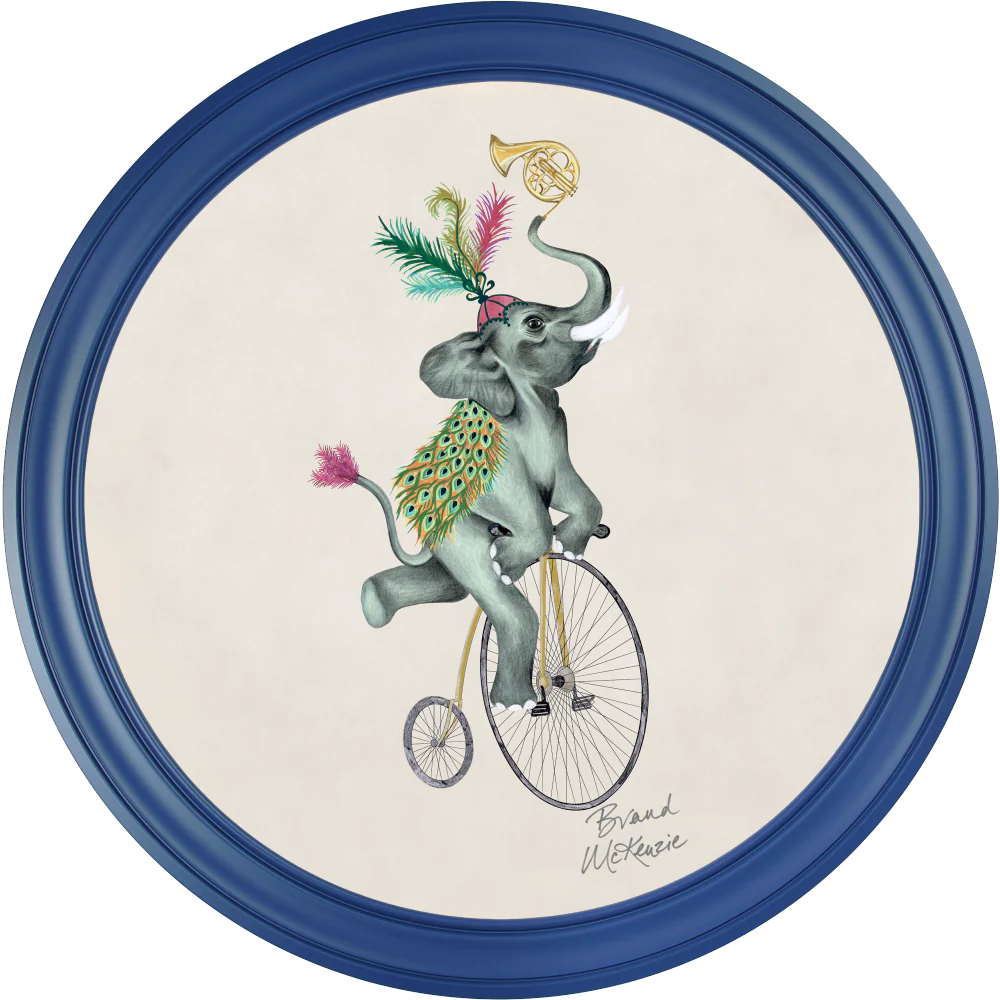 Brand McKenzie Balancing Act Elliot Framed Round Art Print with Chalk White Background - Image 12