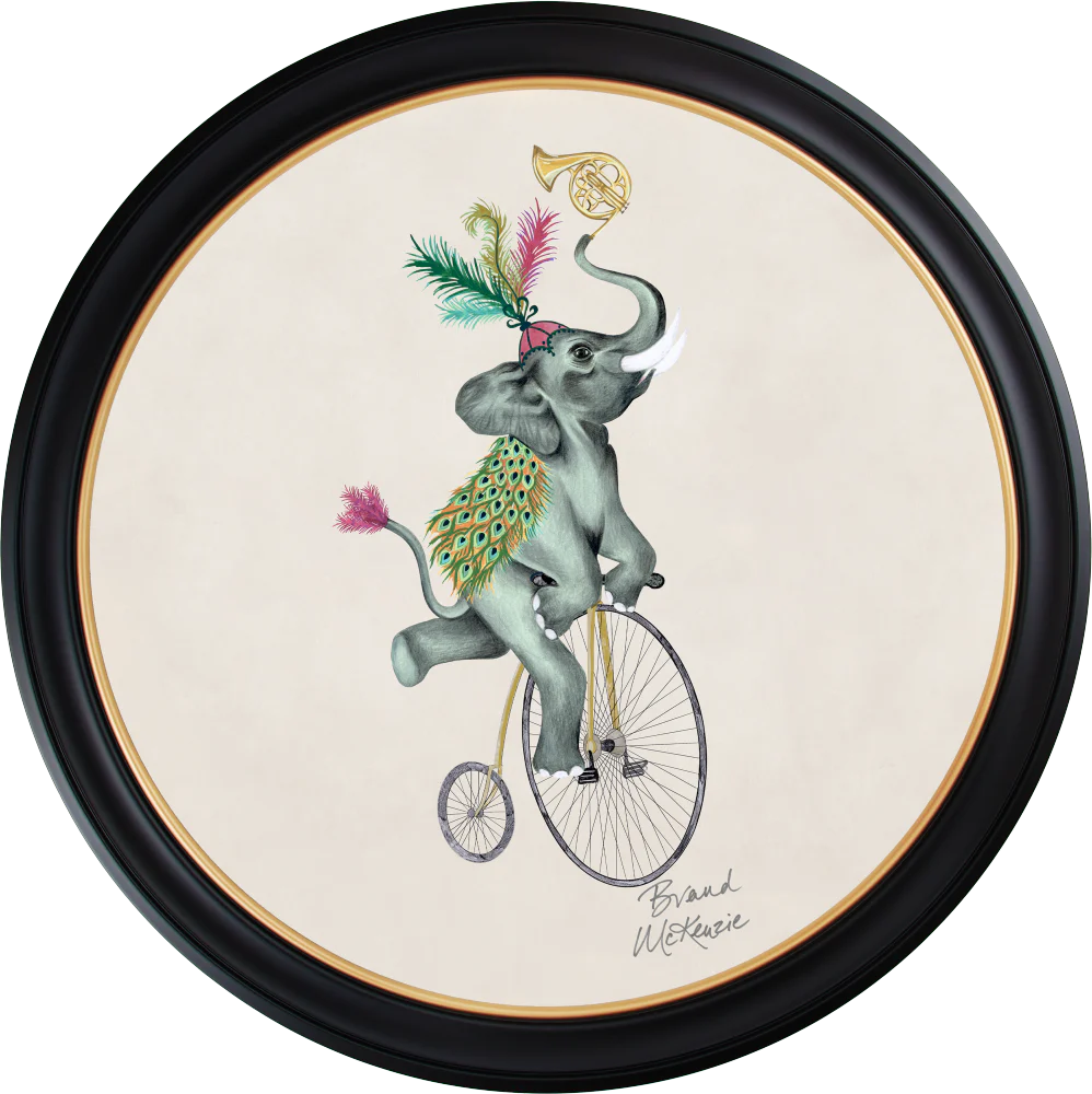 Brand McKenzie Balancing Act Elliot Framed Round Art Print with Chalk White Background - Image 13