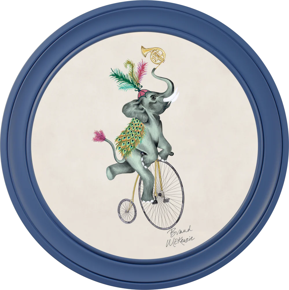 Brand McKenzie Balancing Act Elliot Framed Round Art Print with Chalk White Background - Image 8