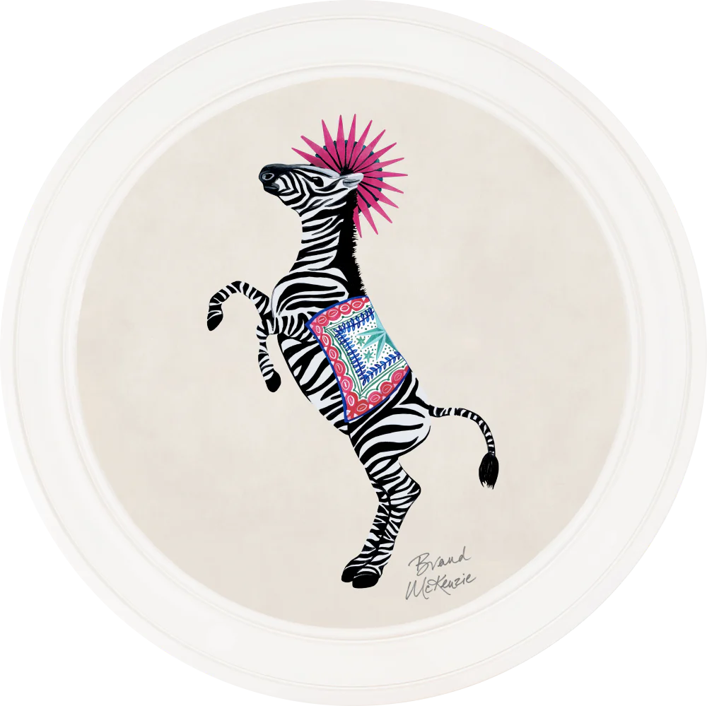 Brand McKenzie Balancing Act Kiki Framed Round Art Print with Chalk White Background - Image 10