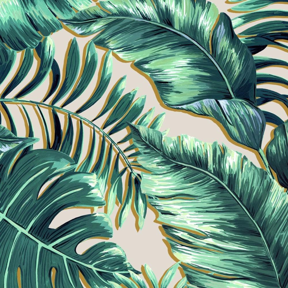 Brand McKenzie Banana Leaves Max Blush Pink Wallpaper