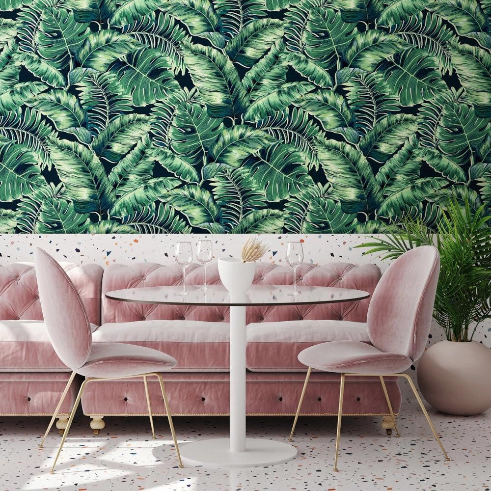 Brand McKenzie Banana Leaves Max Leaf Green Wallpaper - Image 2