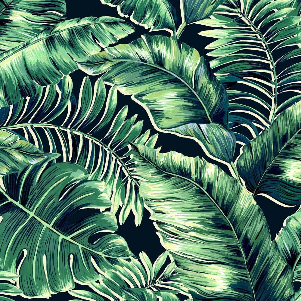 Brand McKenzie Banana Leaves Standard Leaf Green Wallpaper