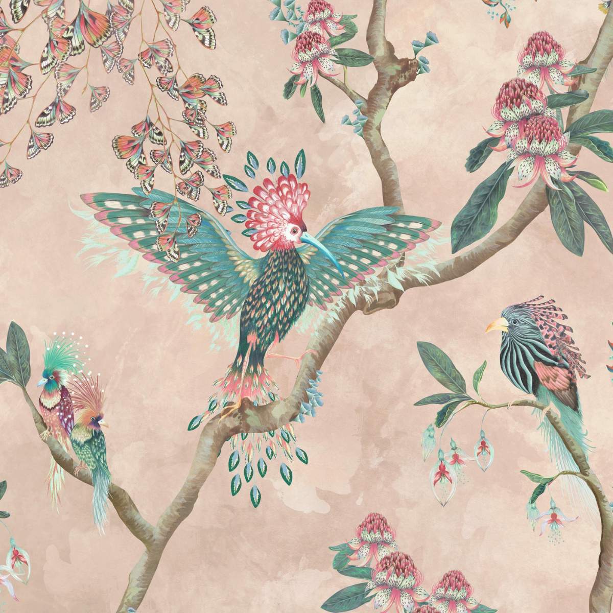 Brand McKenzie Birds In Paradise Wallpaper - Plaster