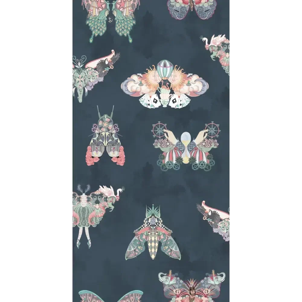 Brand McKenzie Butterfly Effect Navy Wallpaper - Image 4