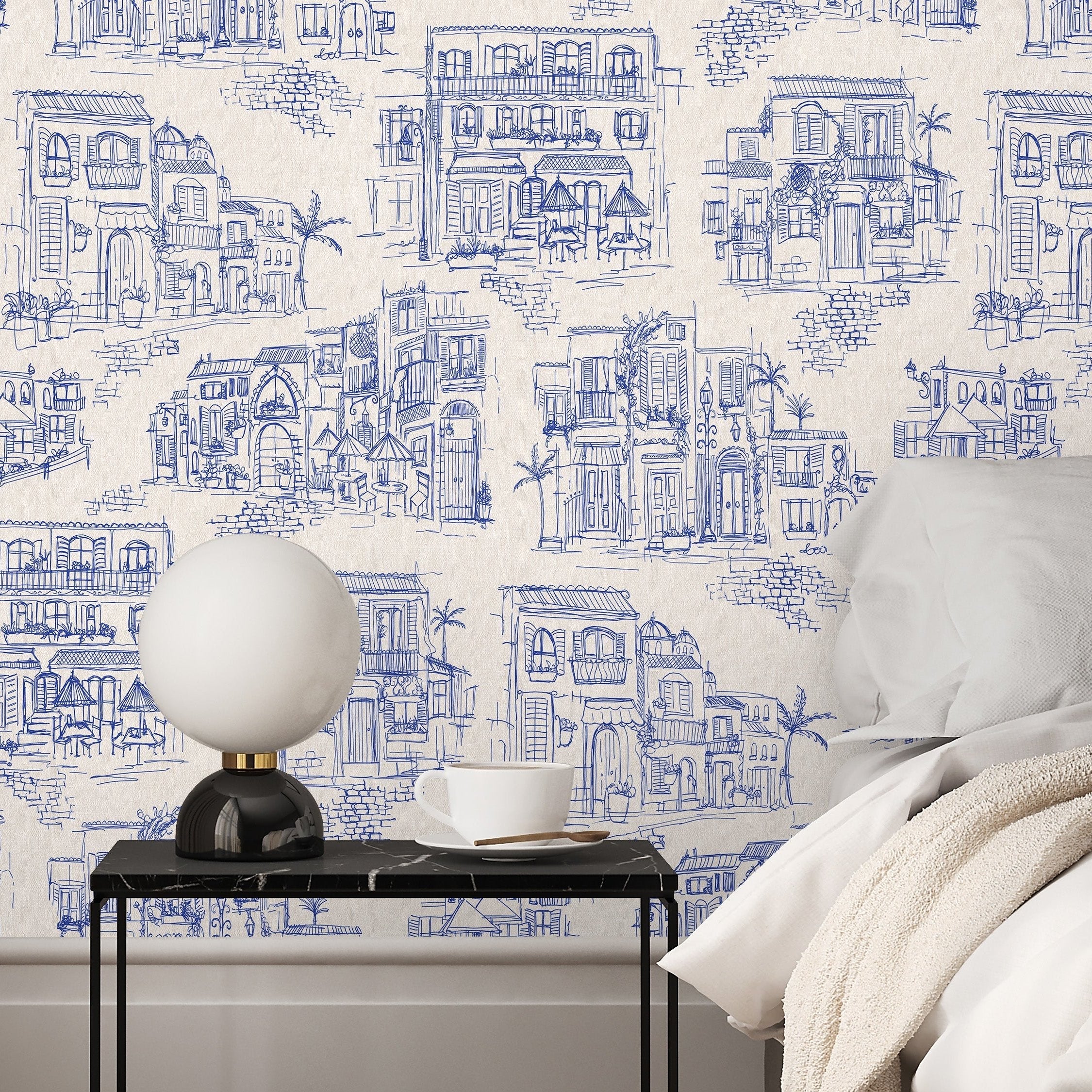 Brand McKenzie Charming Lanes Denim Wallpaper - Image 2