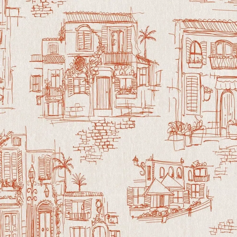 Brand McKenzie Charming Lanes Pumpkin Wallpaper