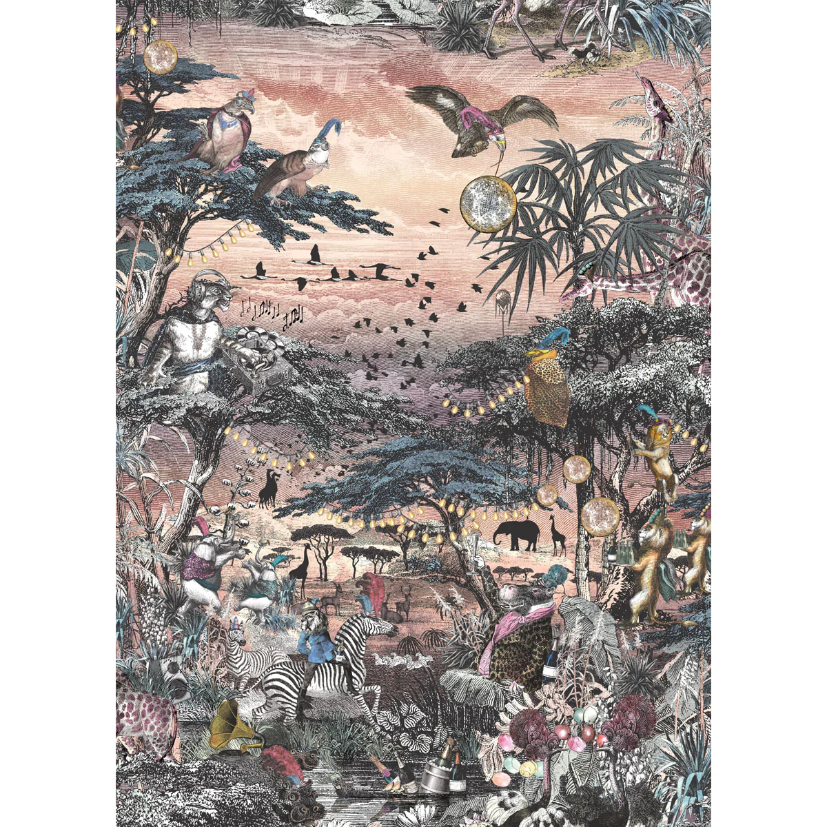 Brand McKenzie Club Safari Wallpaper - Mist - Image 4