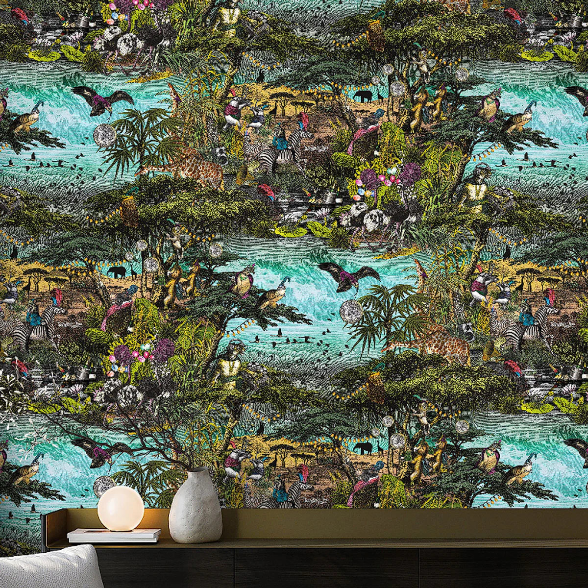 Brand McKenzie Club Safari Wallpaper - Tropical Garden - Image 2