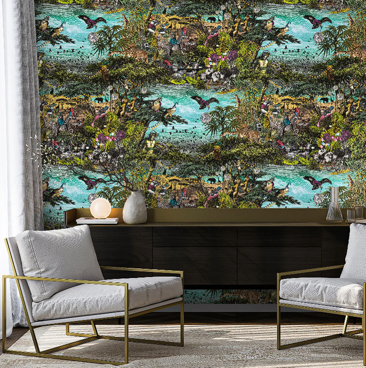 Brand McKenzie Club Safari Wallpaper - Tropical Garden - Image 3