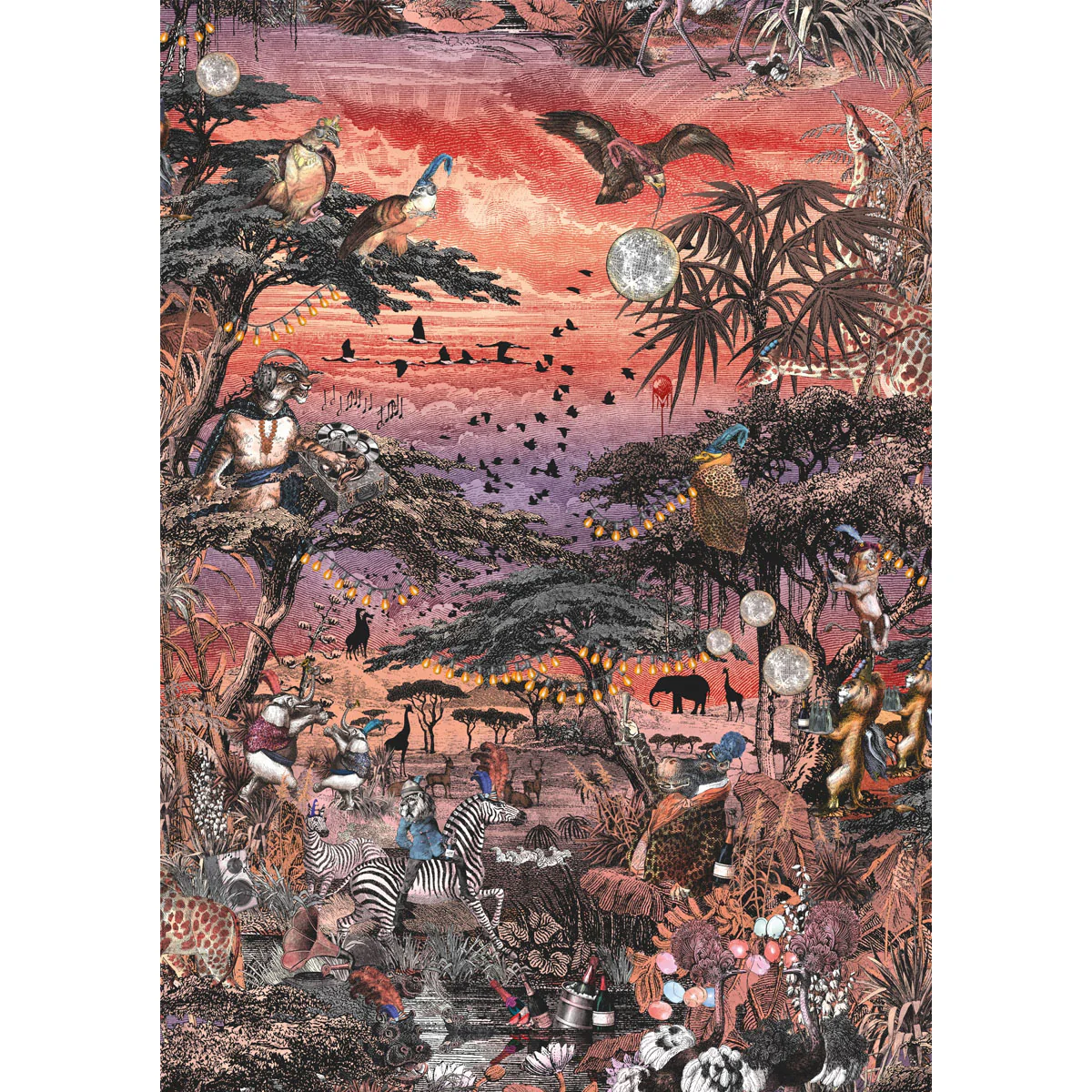 Brand McKenzie Club Safari Wallpaper - Violet Petal - Image 4