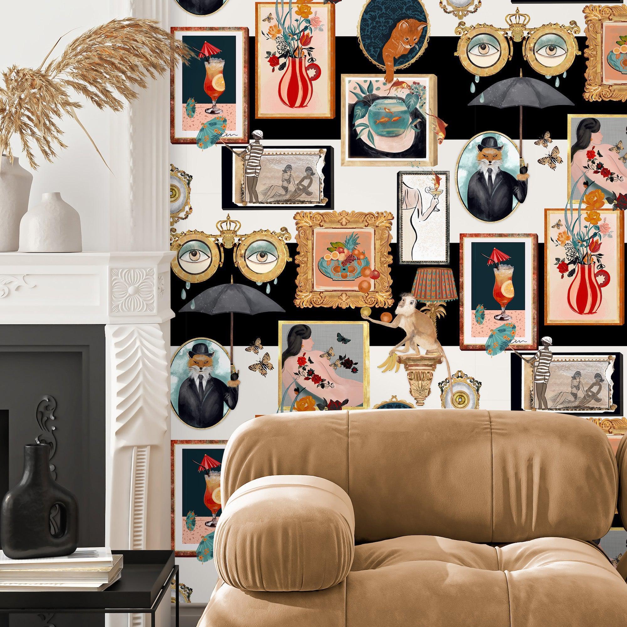 Brand McKenzie Connecting Frames Wallpaper - Black & White - Image 3