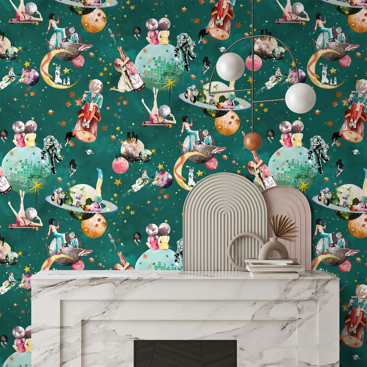 Brand McKenzie Cosmic Groove Wallpaper - Aurora - Image 3