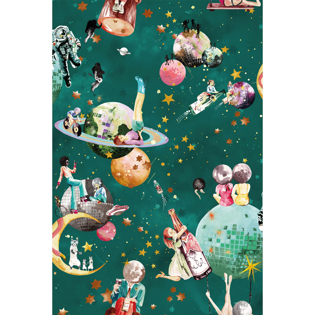 Brand McKenzie Cosmic Groove Wallpaper - Aurora - Image 4