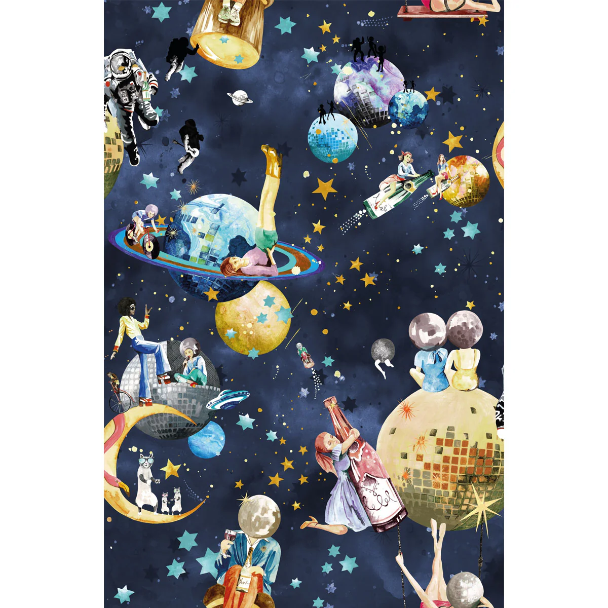 Brand McKenzie Cosmic Groove Wallpaper - Midnight - Image 4