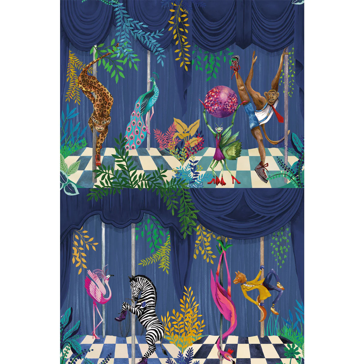 Brand McKenzie Creature Club Wallpaper - Blue Velvet - Image 4