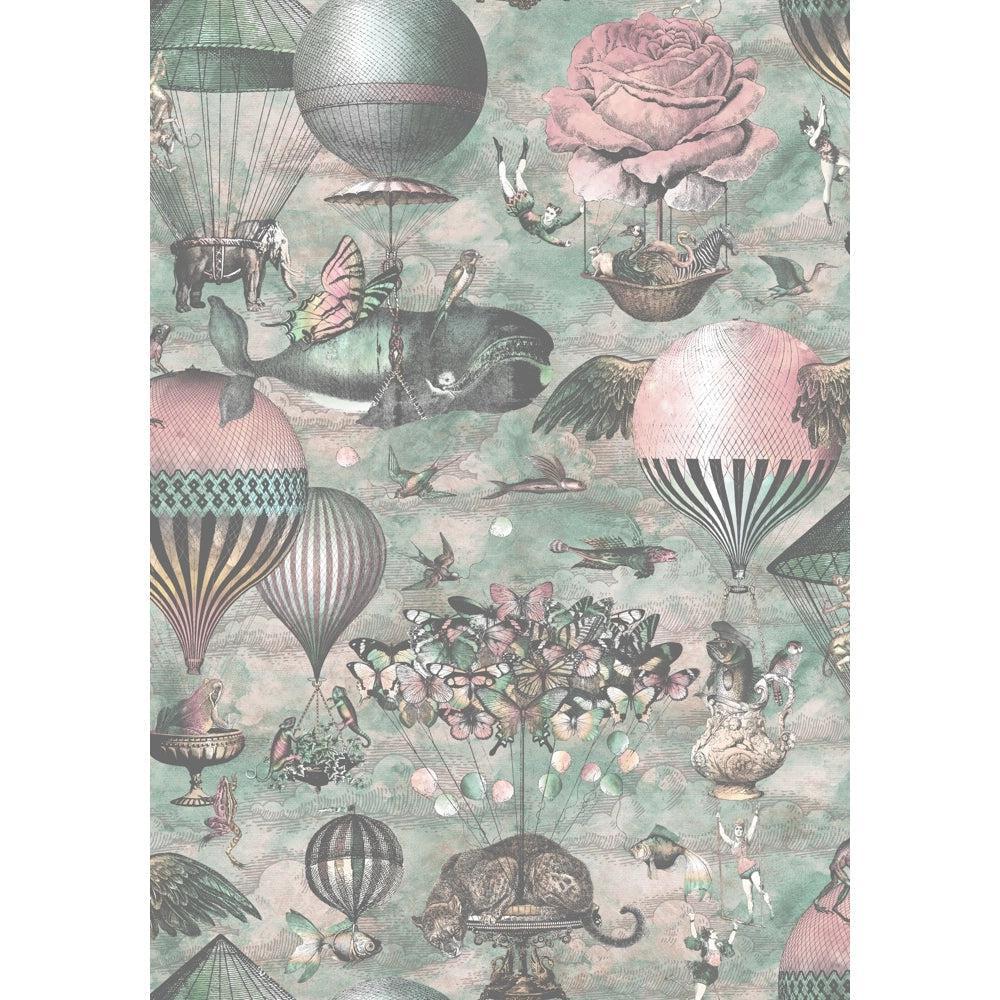 Brand McKenzie Curious Skies Pink & Aqua Wallpaper - Image 3