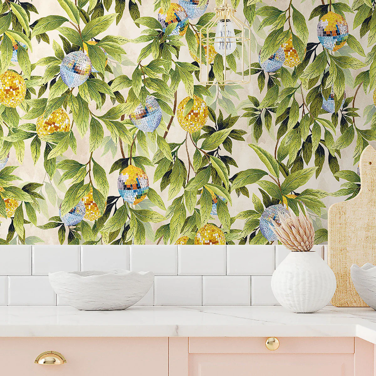 Brand McKenzie Disco Lemons Wallpaper - Cotton - Image 2