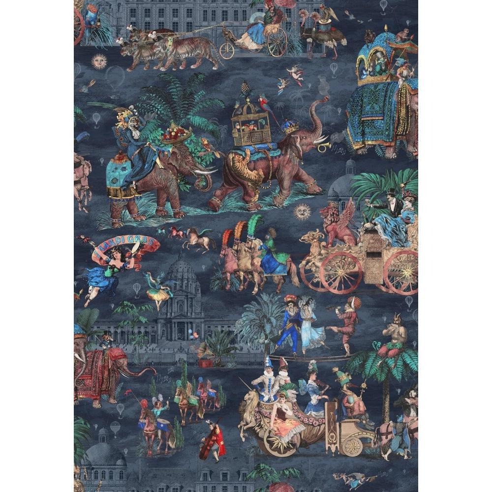 Brand McKenzie Fiesta Coral Midnight Wallpaper - Image 3