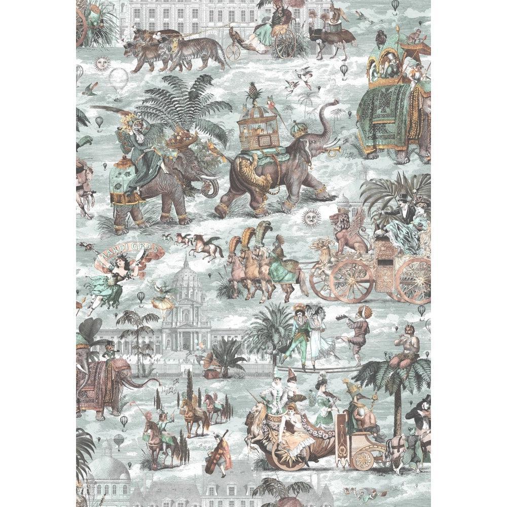 Brand McKenzie Fiesta Peach & Seawater Wallpaper - Image 3