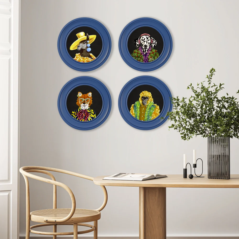 Brand McKenzie Fine China Lily Framed Round Art Print with Charcoal Black Background - Image 6