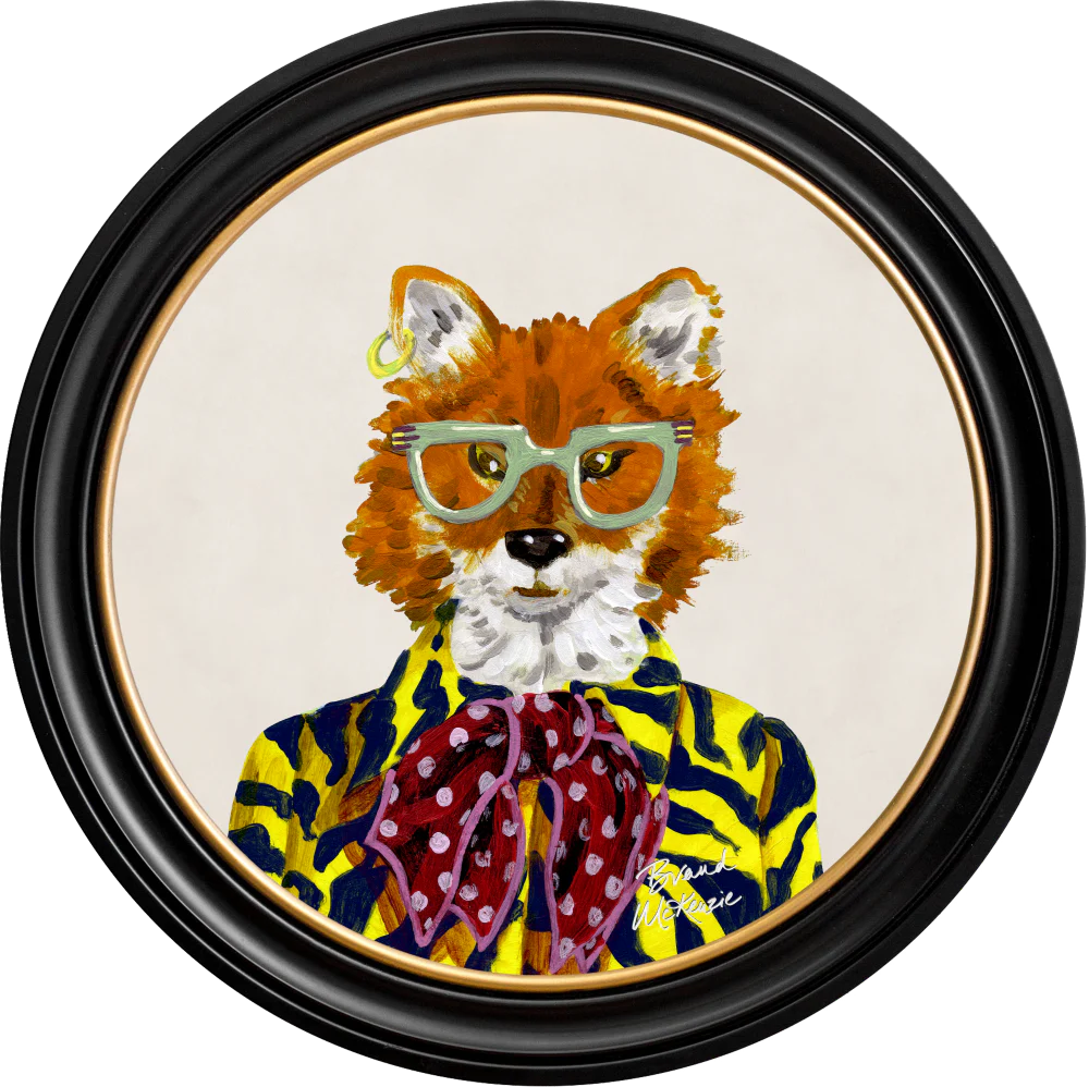 Brand McKenzie Fine China Todd Framed Round Art Print with Chalk White Background - Image 7