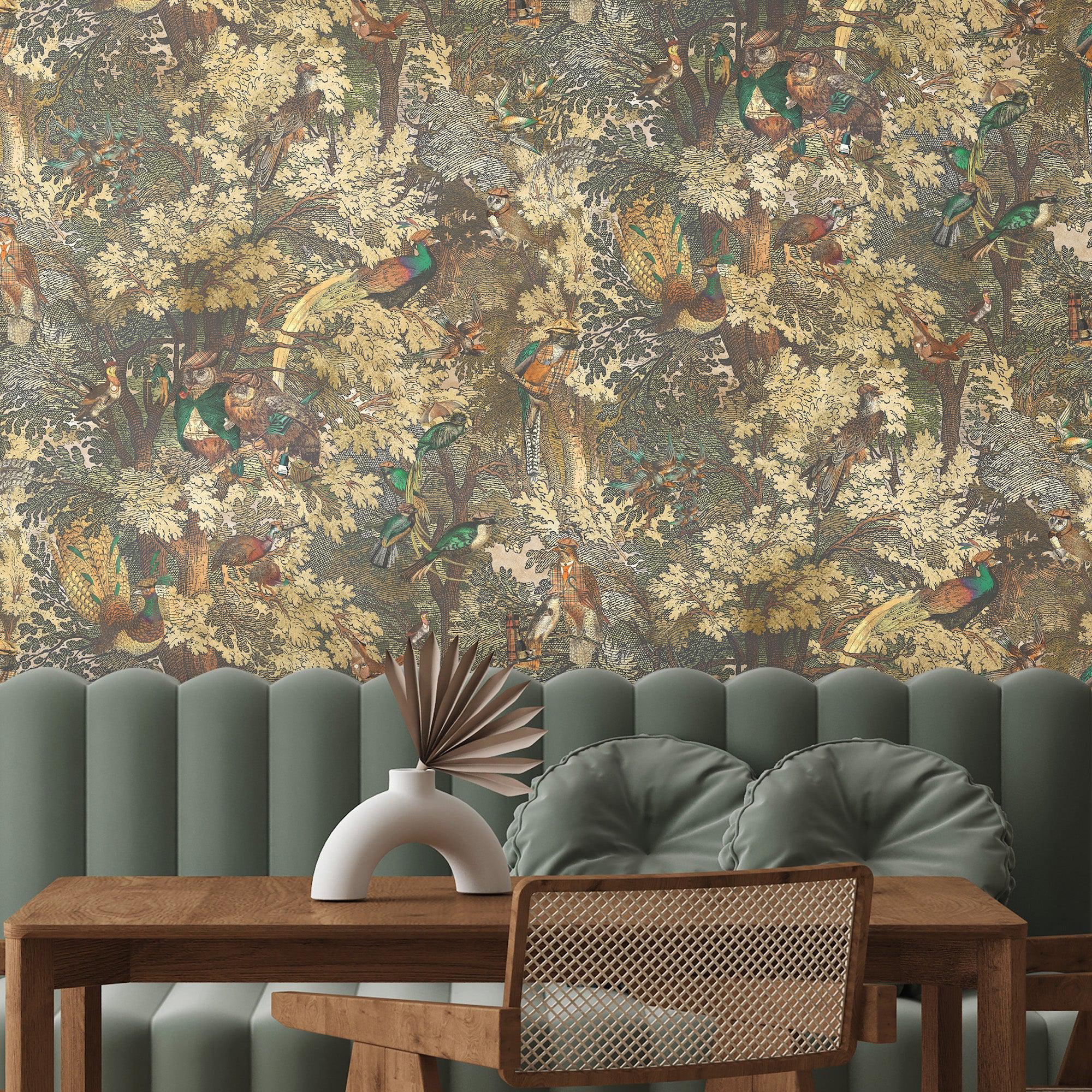 Brand McKenzie Gentlemen Birds Wallpaper - Autumn - Image 3