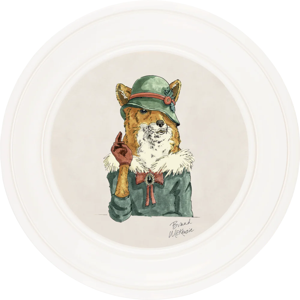 Brand McKenzie Happy Hour Vixen Framed Round Art Print with Chalk White Background - Image 4