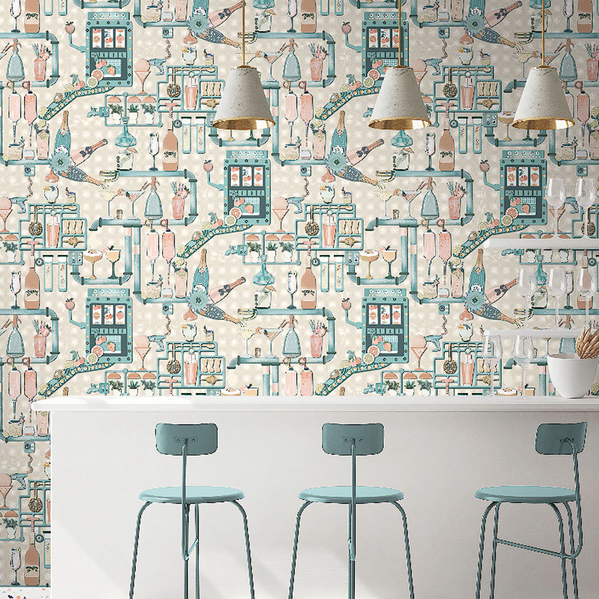 Brand McKenzie Liquid Lab Wallpaper - Summer Breeze - Image 3
