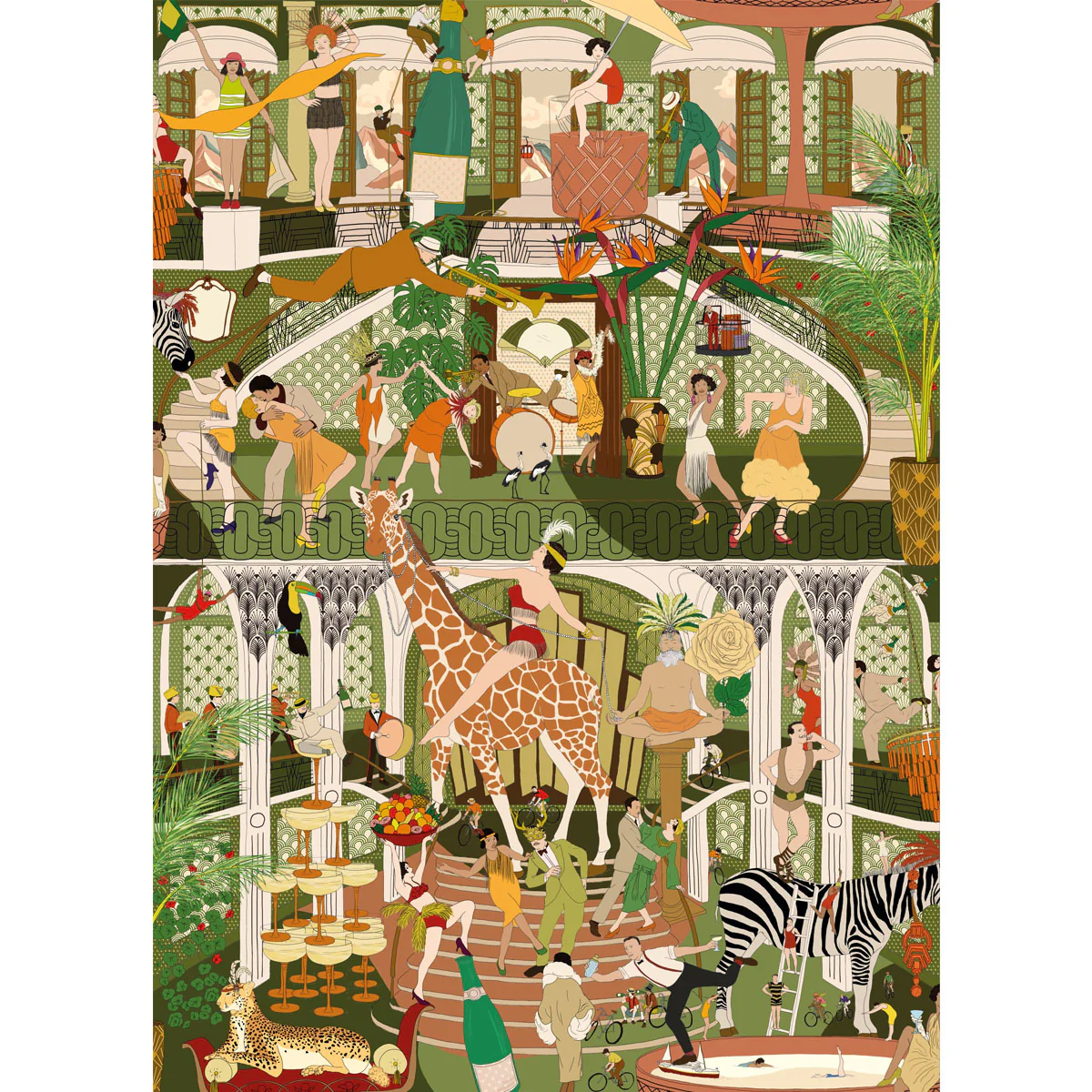 Brand McKenzie Mayhem Mansion Wallpaper - Vintage Olive - Image 4