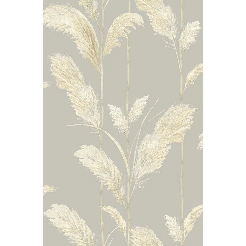 Brand McKenzie Pampas Grass Neutral Grey Wallpaper - Image 3