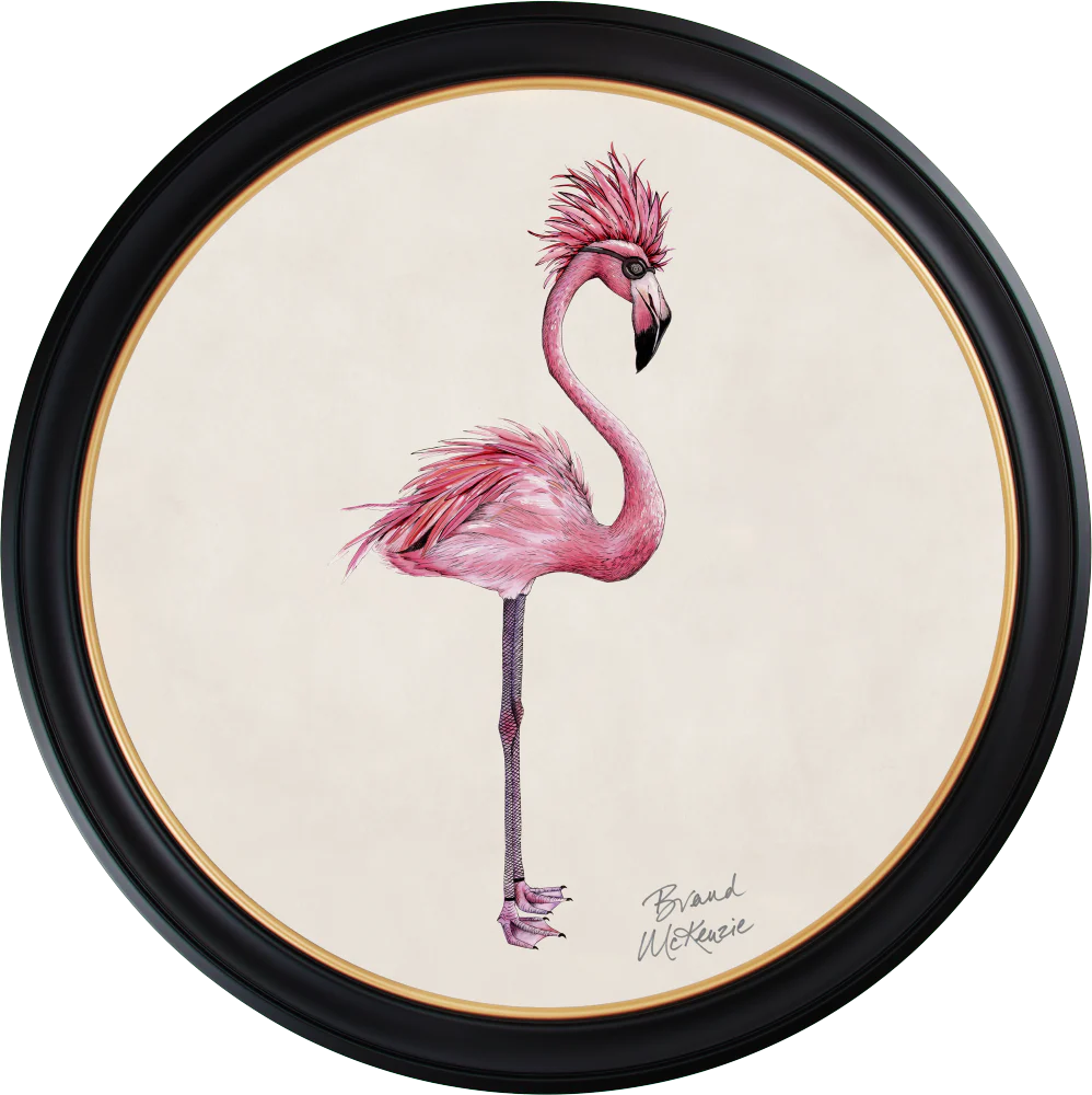 Brand McKenzie Punk Rocks Fiona Framed Round Art Print with Chalk White Background - Image 12